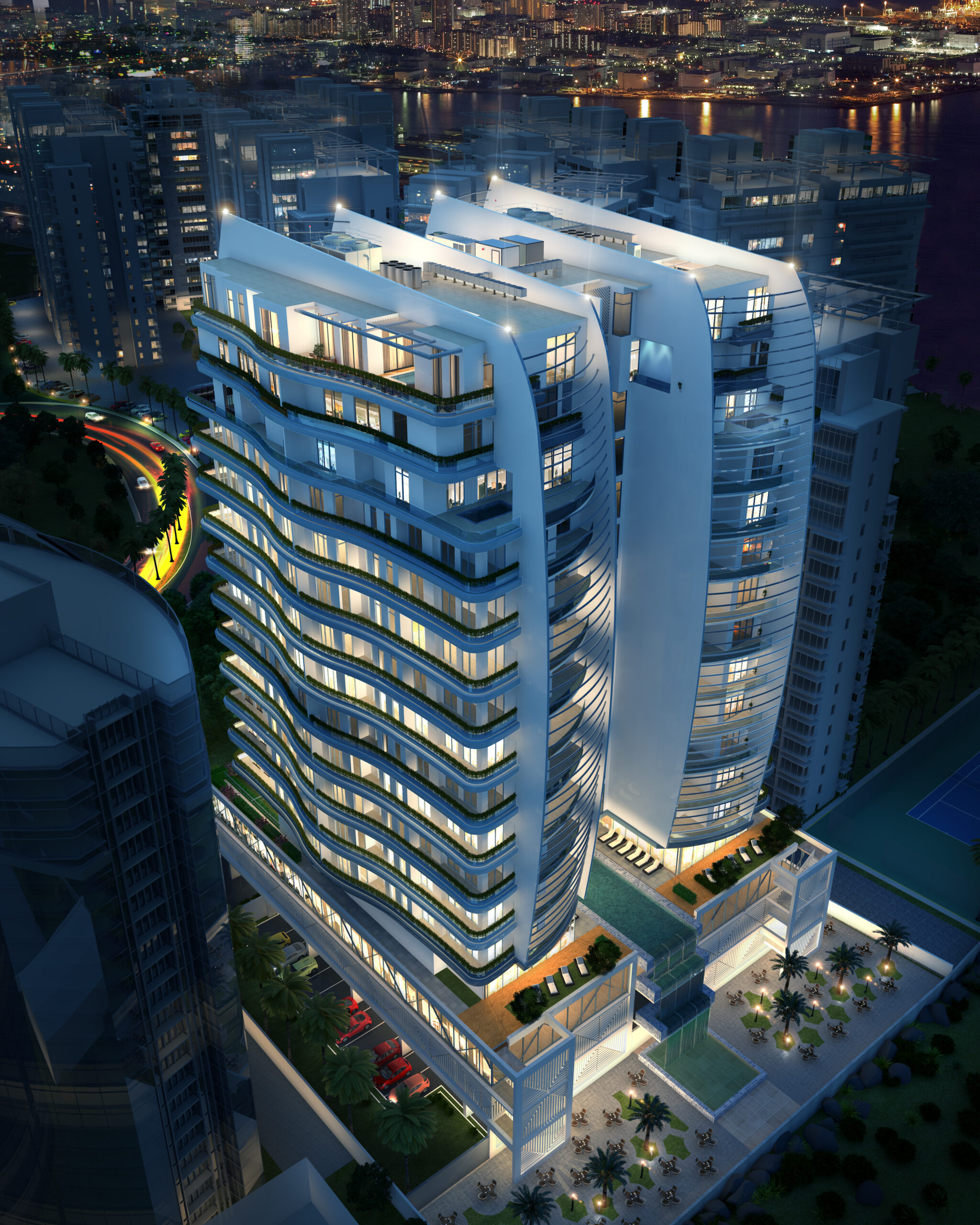 Elevated Living: Redefining the Modern Waterfront Skyline.